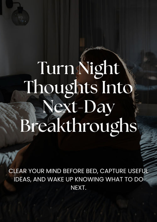 PDF journal cover: Clarity Protocol: Turn Night Thoughts into Next-Day Action